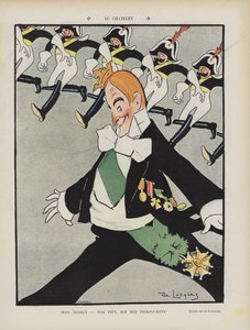 Ator francês Max Caro. Ilustração para Le Rire