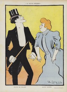 O dramaturgo e lobretista francês François de Croisset e a cantora e atriz Jeanne Granier.
