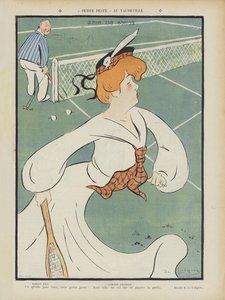 Marthe Regnier, atriz francesa. Ilustração para Le Rire