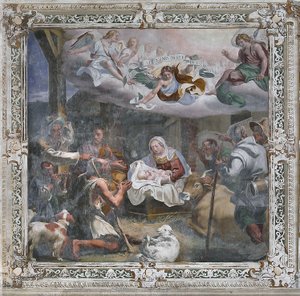 Adoração dos pastores (fresco) de Daniele Crespi