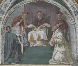 Papa aprova a Ordem Cartuxa (fresco) de Daniele Crespi