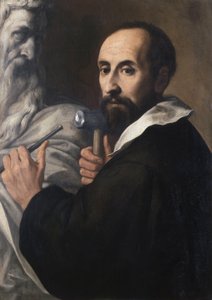 Retrato de um escultor, c.1625 (óleo sobre tela) de Daniele Crespi