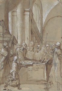 Raymond Diocrès falando durante seu funeral da vida de São Bruno de Colônia, 1628-29.