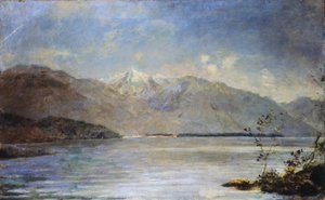 Ascona com vista para as Ilhas de Saint-Leger, de Daniele Ranzoni