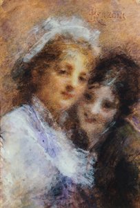 Irmãs Vercesi por Daniele Ranzoni (1843-1889)