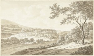 Vista de Palestrina, vista da Villa Adriana