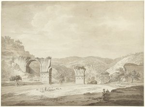 Ruínas da Ponte de Augusto em Narni, Itália