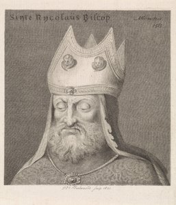 Retrato de um bispo Sinte Rycolaus Biscop (título no objeto) de Daniël Veelwaard (I)