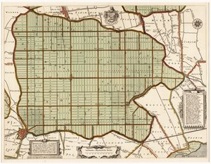 Beemsterlants Caerte, Mapa histórico de Beemster, Países Baixos de Daniël van Breen