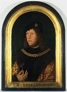 Frederick I (1471-1533) Rei da Dinamarca, c.1520 (óleo sobre painel) de Danish School