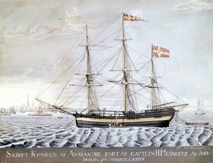 Slership "Konigen of Asian" 1803.Maritime Museum of Elsinor, Dinamarca de Danish School