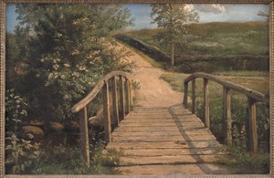 Ponte sobre um riacho em Assens, Funen de Dankvart Dreyer