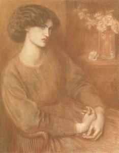 Jane Morris, 1868 (giz colorido) de Dante Gabriel Charles Rossetti