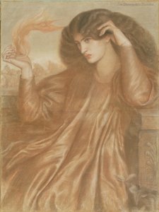 A Mulher das Chamas de Dante Gabriel Charles Rossetti
