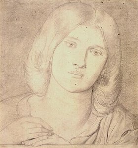 No.1537 Miss Fanny Cornforth, c.1860 (lápis sobre papel) de Dante Gabriel Charles Rossetti