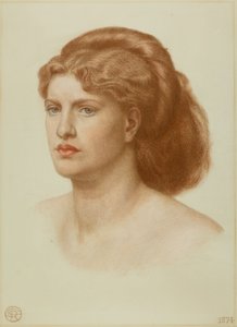 Retrato de Fanny Cornforth, cabeça e ombros, 1874 de Dante Gabriel Charles Rossetti