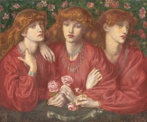 Rosa Triplex: Um retrato triplo de May Morris, 1874 de Dante Gabriel Charles Rossetti