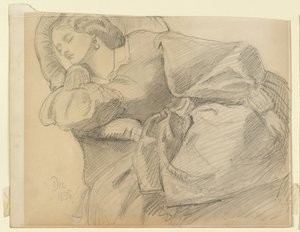 Ruth Herbert a dormir de Dante Gabriel Charles Rossetti