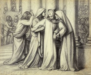 A Virgem Maria sendo consolada, 1891 de Dante Gabriel Charles Rossetti