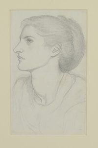 Cabeça da mulher, 1865-70 de Dante Gabriel Charles Rossetti
