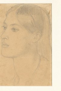 cabeça de mulher de Dante Gabriel Rossetti (attributed to)
