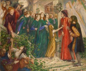 Beatrice em uma festa de casamento negando sua saudação a Dante, 1851-1855
