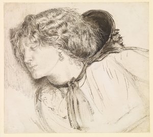 Encontrado - Estudo para a cabeça da rapariga de Dante Gabriel Rossetti