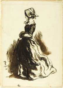 Retrato de corpo inteiro de uma mulher de Dante Gabriel Rossetti