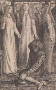 Ilustração para as Criadas de Elfen-Mere de Dante Gabriel Rossetti