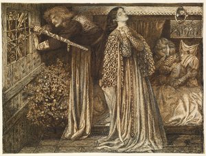 Sir Launcelot na Câmara da Rainha de Dante Gabriel Rossetti