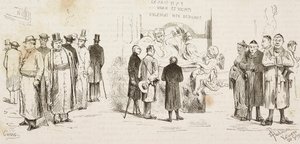 Peregrinos alemães em Roma, gravura de Dante Paolocci e Canedi de L