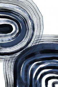 Curvas abstratas em índigo de Danushka Abeygoda