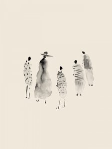 Figuras em aquarela na moda de Danushka Abeygoda
