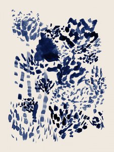 Pinceladas fluidas em azul de Danushka Abeygoda