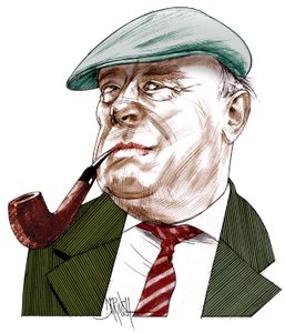 Ernst Von Salamon, 2021 (desenho digital a lápis de cor) de Dariush Radpour