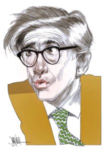 Franco Debenedetti (desenho digital a lápis de cor) de Dariush Radpour