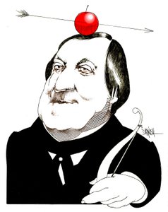 Gioachino Rossini, 2024 (desenho digital a lápis de cor) de Dariush Radpour