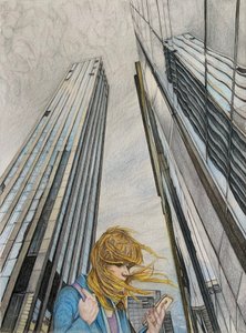 Oh Say Can You See 1, 2024 (lápis sobre papel) de Darrell Windjack