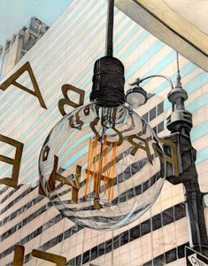 Through a Glass Brightly, 2023 (lápis sobre papel) de Darrell Windjack