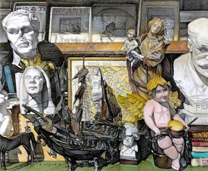 Window Shopping, 2019 (lápis sobre papel) de Darrell Windjack
