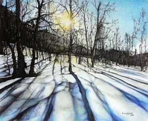 Sombras de inverno, 2017 (lápis, tinta sobre papel)