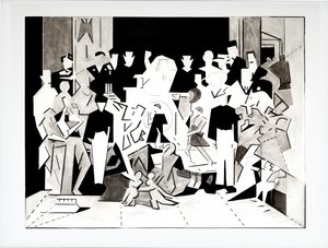 Balada de Charles e Di versão 2, 2018 (carvão sobre papel)