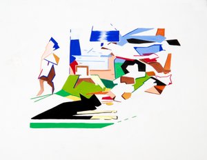 Kennedys (Paisagem), 2019 (gouche sobre papel) de Darren Coffield