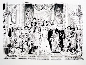 Escola de Atenas, 2006 (tinta da China sobre papel) de Darren Coffield