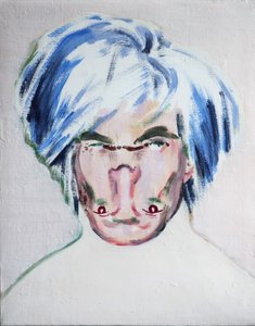 Shockheaded Warhol, 2013 (acrílico sobre tela) de Darren Coffield