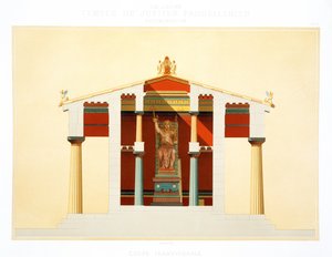 Seção transversal do Templo de Júpiter em Aegina