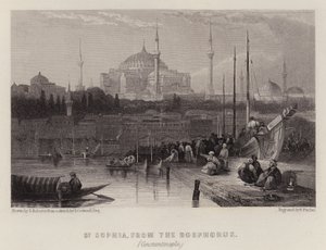 Santa Sofia, do Bósforo, Constantinopla (cor litho) de David (after) Roberts