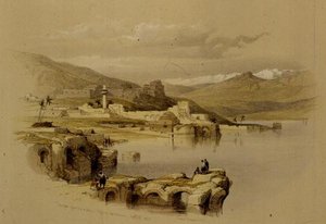 Tiberias from the Walls, Saffet in the Distance, 22 de Abril de 1839, placa 37 do Volume I de 