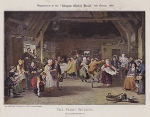 O Casamento da Penny (cor litho) de David (after) Wilkie