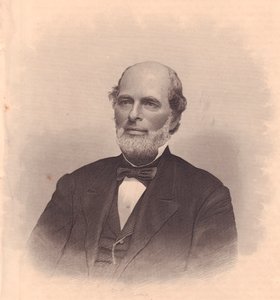 Retrato do político americano George T Cobb (1813-1870), gravado por FE Jones do Repositório das Mulheres, Estados Unidos da América, por volta de 1870 de John Ward Dunsmore